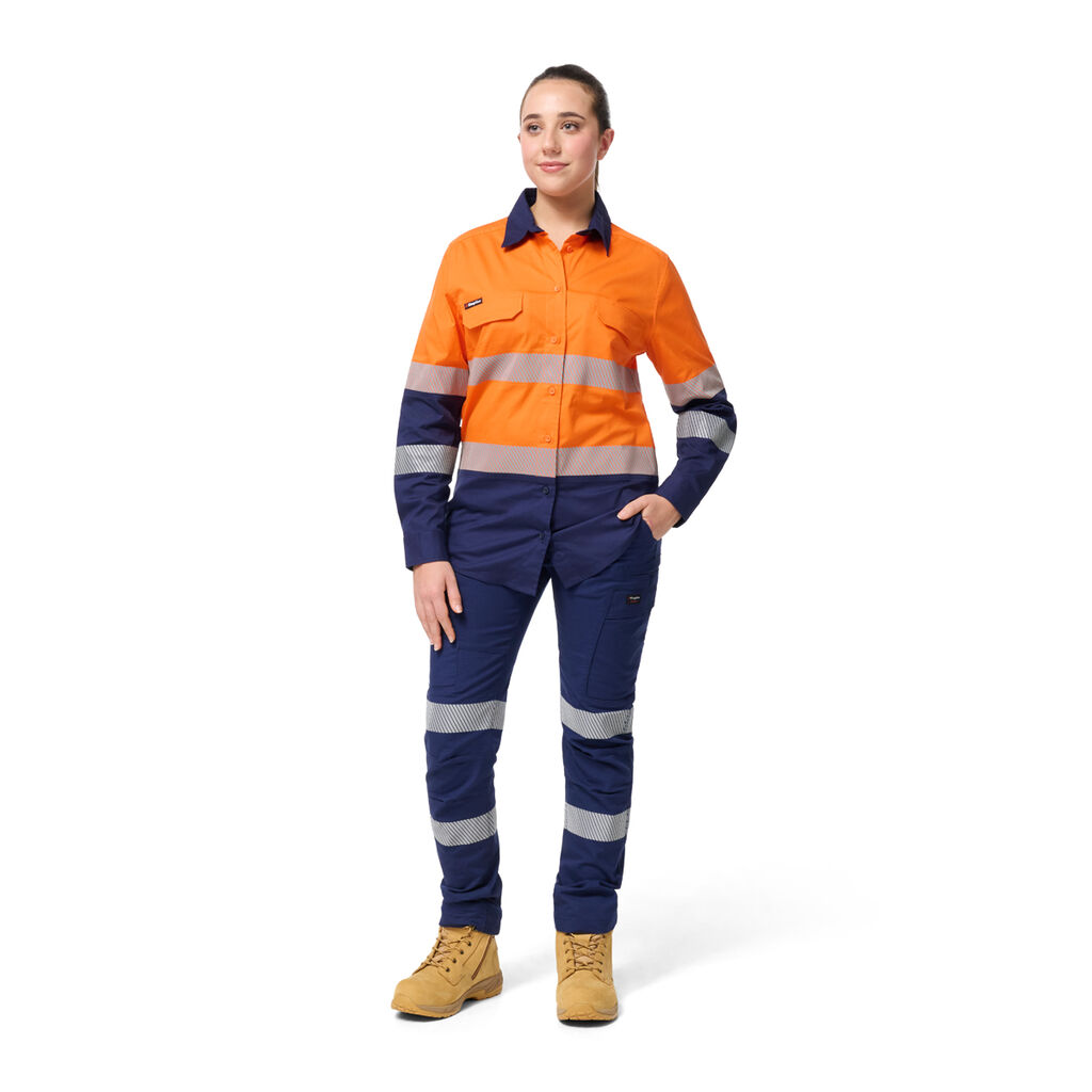 Women's Workcool Spliced Stretch Taped Long Sleeve Shirt 