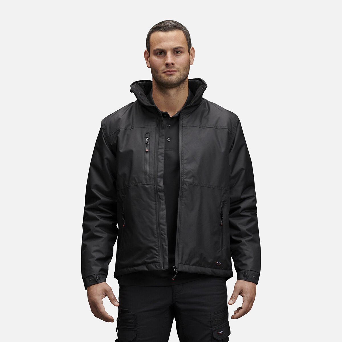 Quilted shop rain jacket