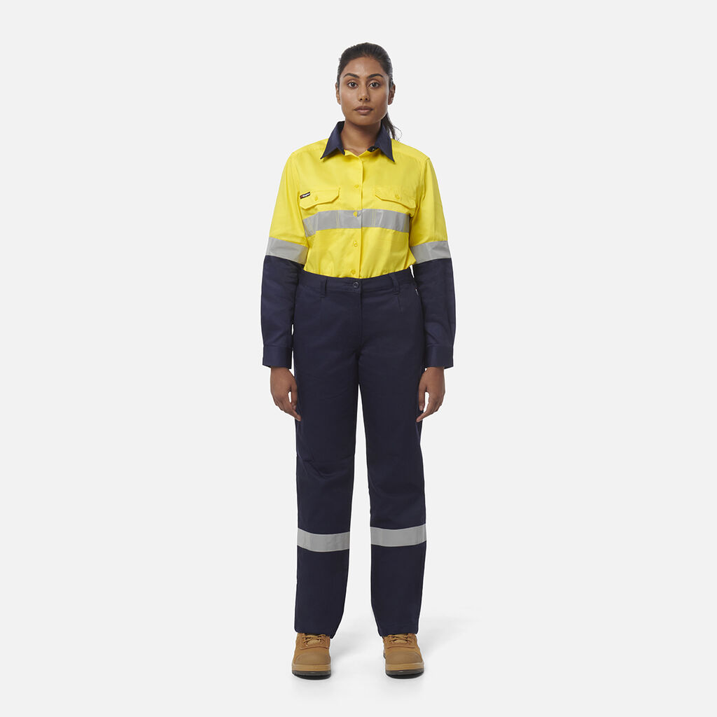 Women's Reflective Cotton Drill Work Pants