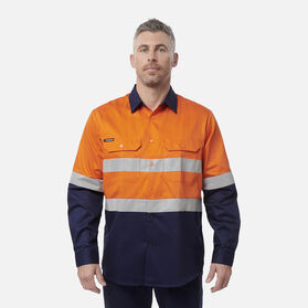 Originals Hi-Vis Reflective Two Tone Long Sleeve Work Shirt 