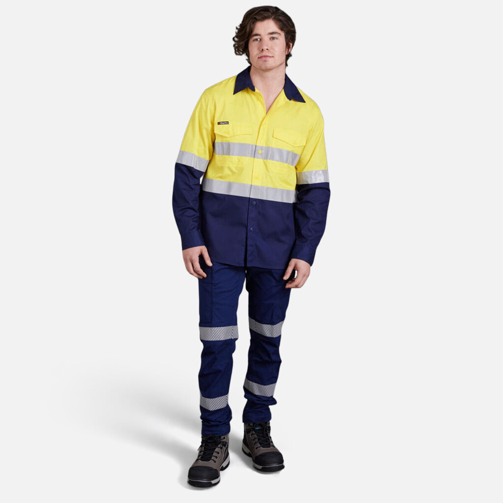 Workcool 2 Hi-Vis Reflective Two Tone Long Sleeve Work Shirt