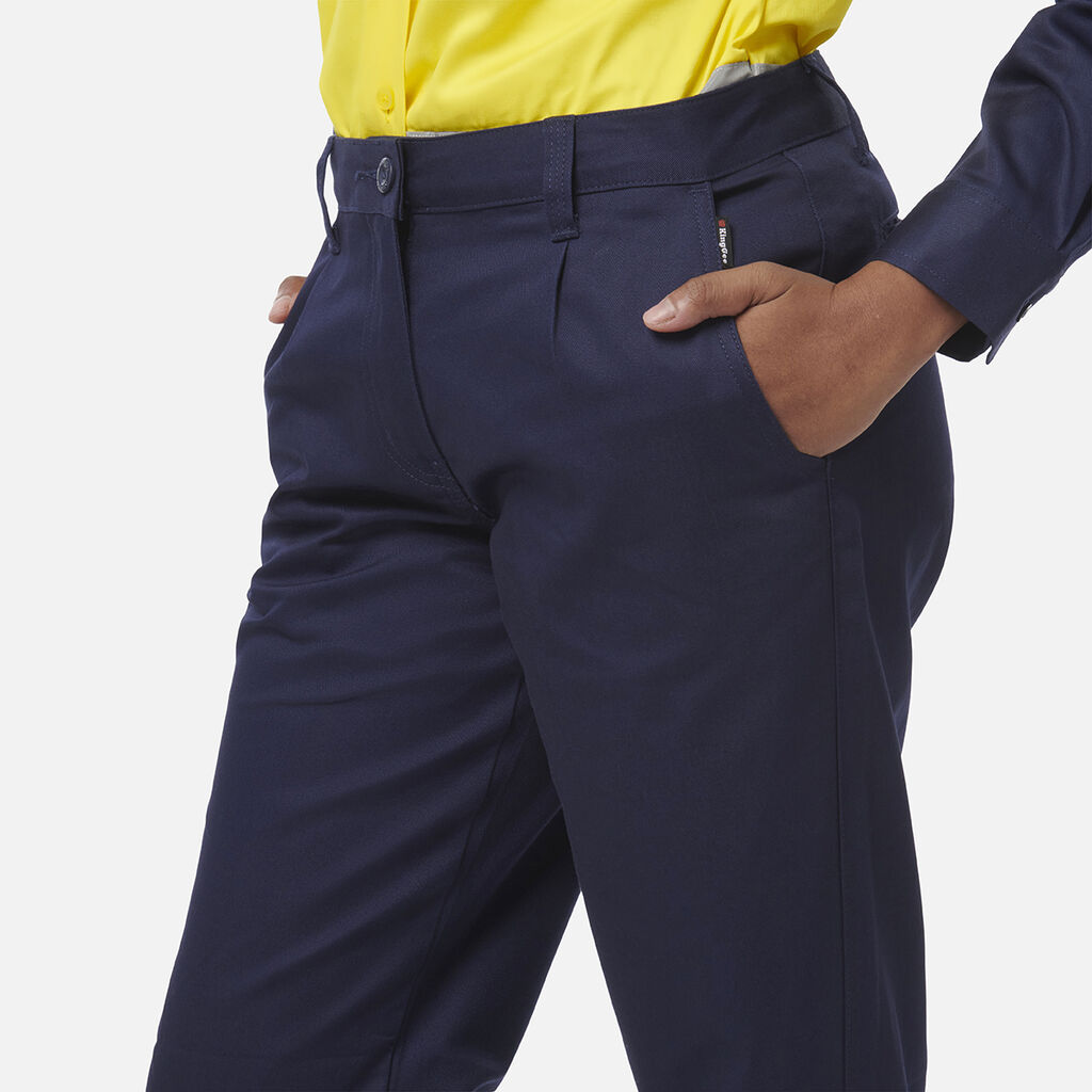Women's Reflective Cotton Drill Work Pants