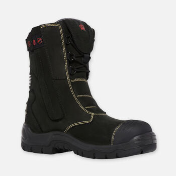 Bennu Rigger Steel Toe Safety Work Boots With Scuff Cap - Black