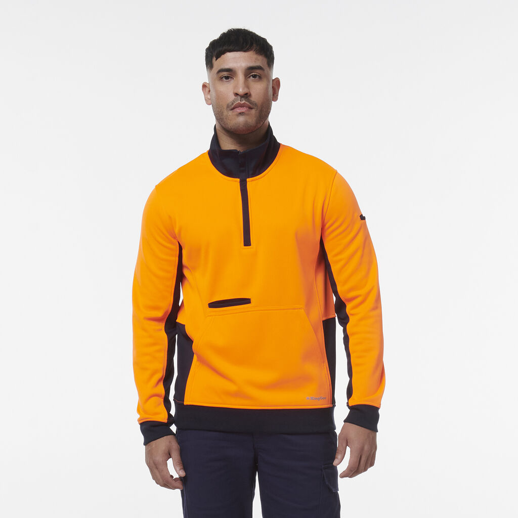 Hi Vis  Spliced 1/4 Zip Fleece