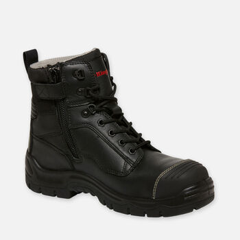 Phoenix Zip/Lace Composite Safety Work Boots 6" - Black 
