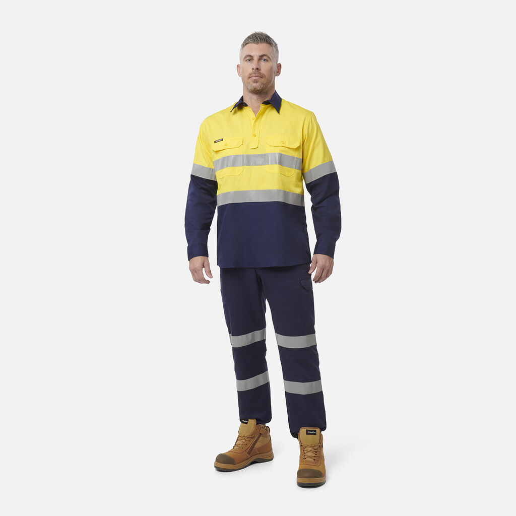 Workcool Vented Closed Front Spliced Shirt Taped Long Sleeve