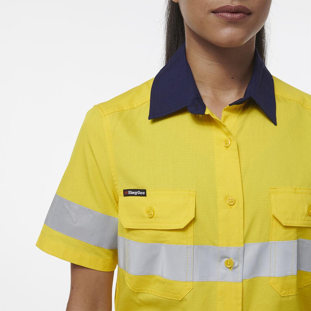 Womens Workcool Vented Reflective Short Sleeve Shirt