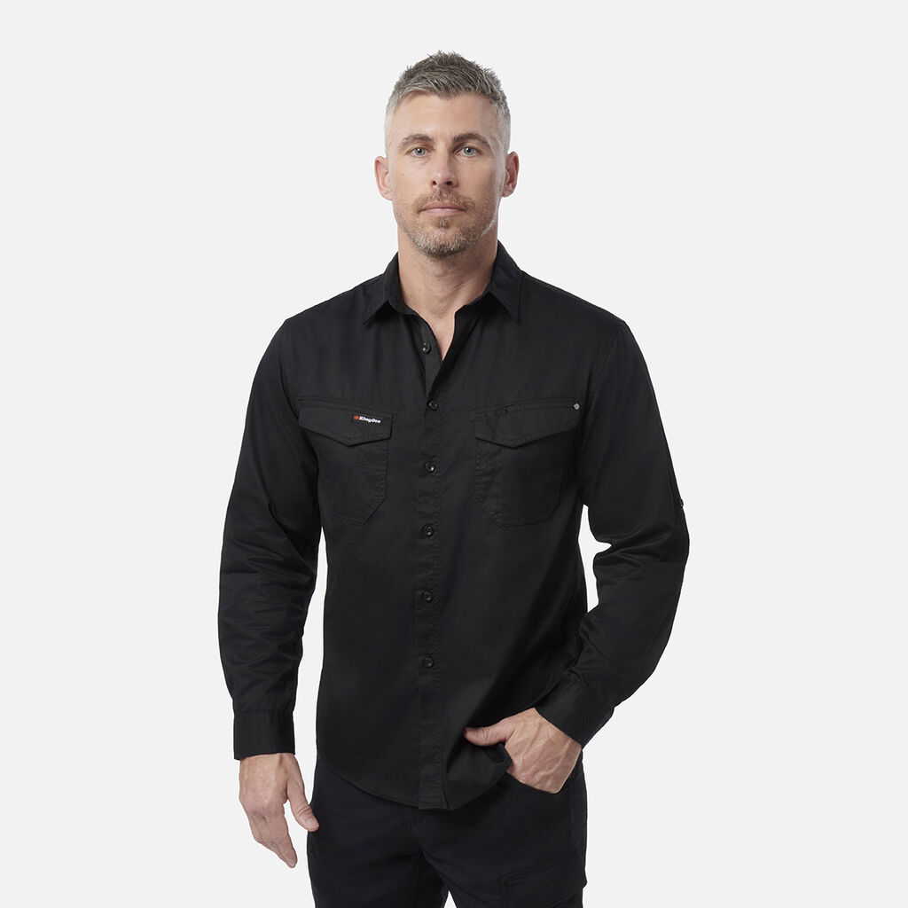 Tradies Lightweight Cotton Drill Long Sleeve Work Shirt