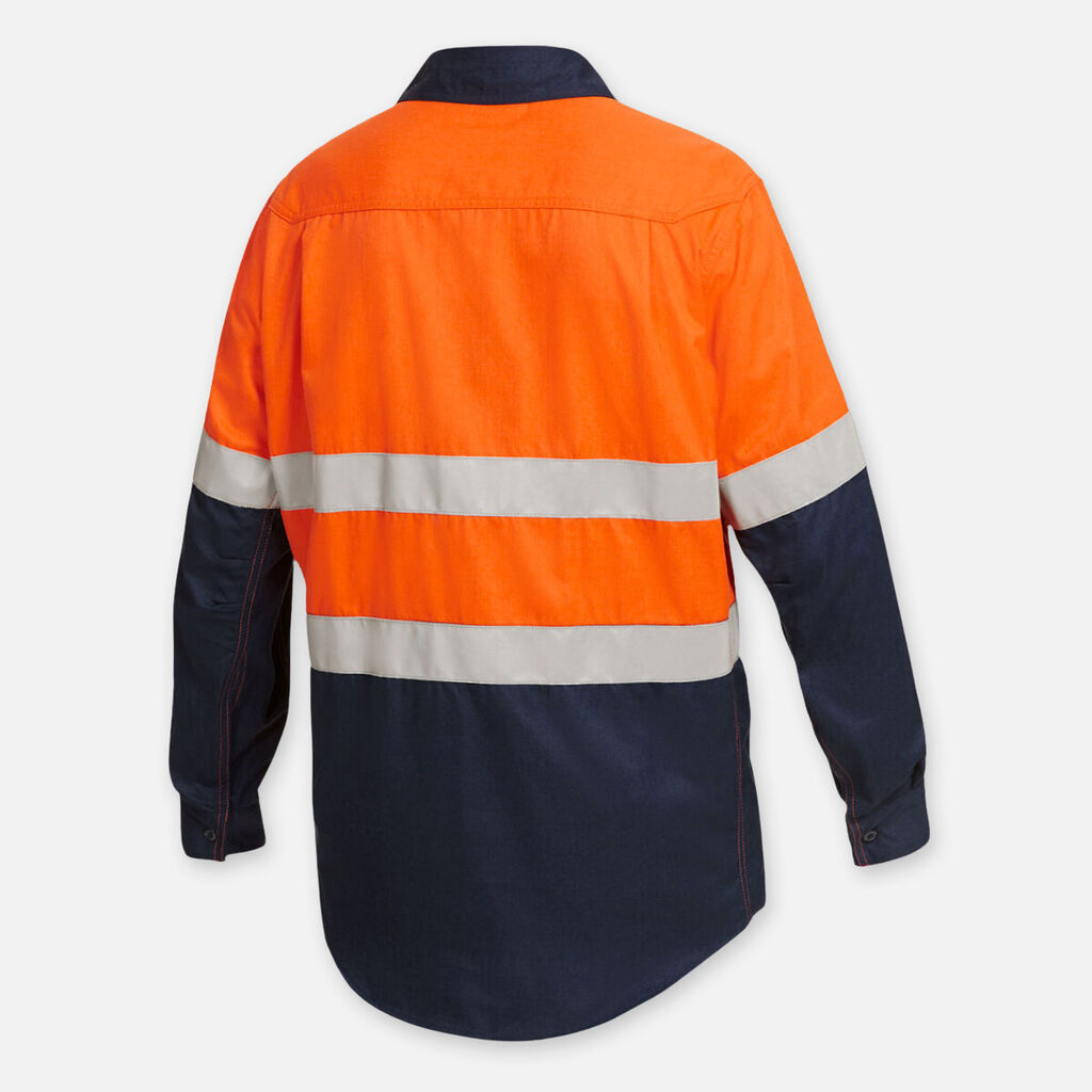 Shieldtec LENZING™ FR Hi-Vis Spliced Open Front Taped Shirt PPE2