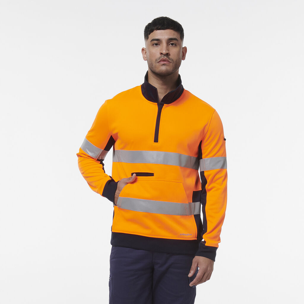 Reflective Spliced 1/4 Zip Fleece