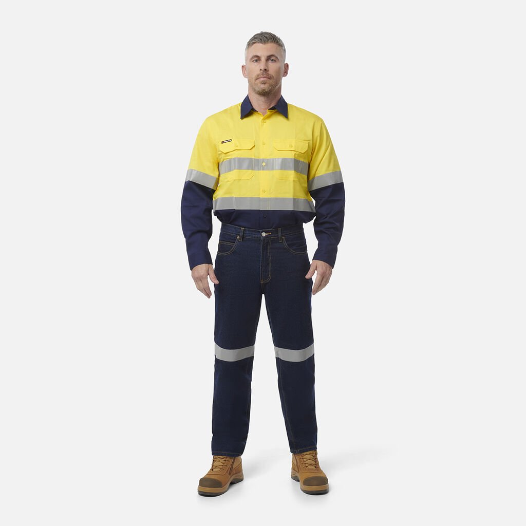 Reflective Denim Work Jeans