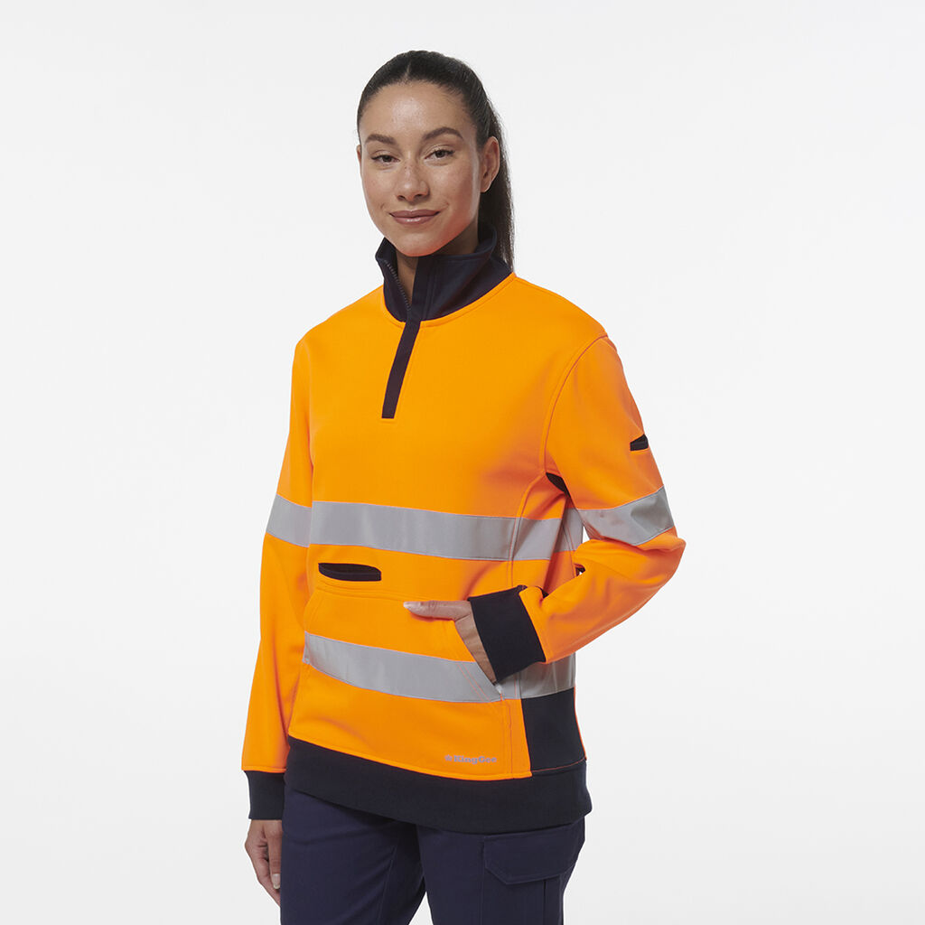 Women's Reflective Spliced 1/4 Zip Fleece
