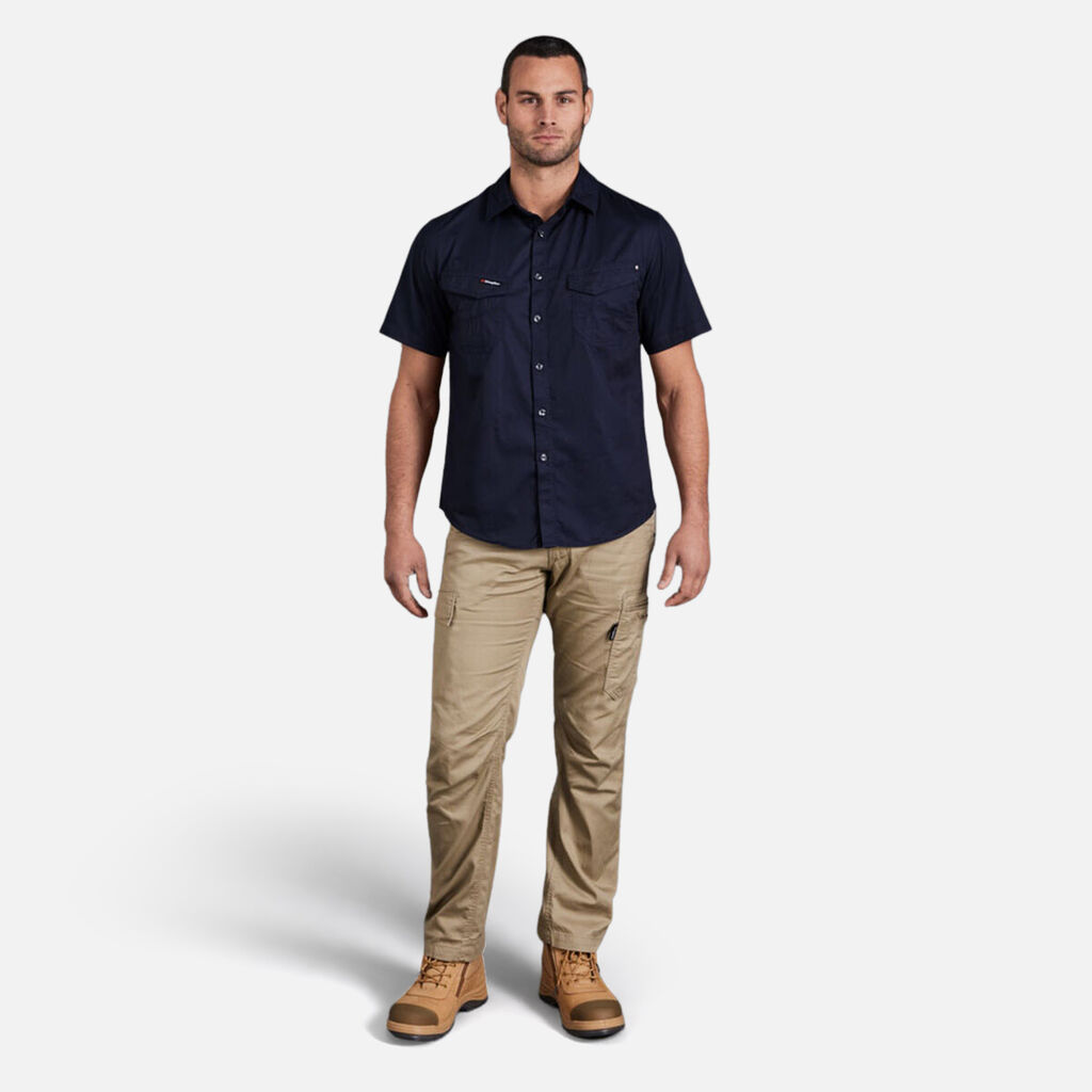Tradies Lightweight Cotton Drill Short Sleeve Work Shirt