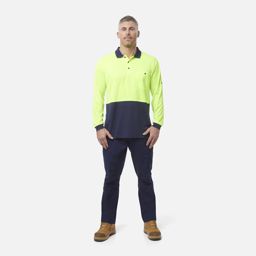 Workcool Hyperfreeze Hi-Vis Two Tone Long Sleeve Polo Shirt