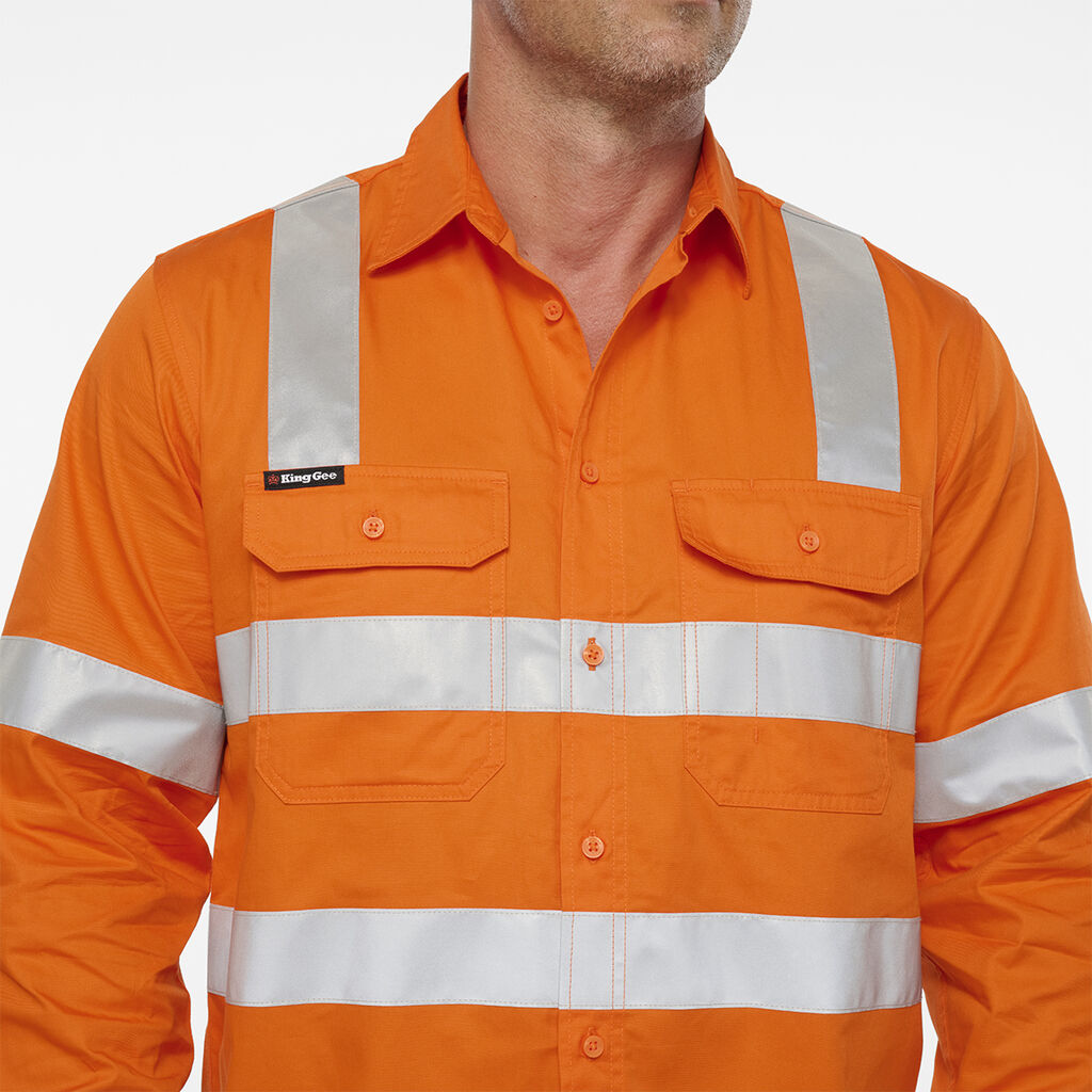 Originals VIC Rail Hi Vis Vented Taped Long Sleeve Shirt 