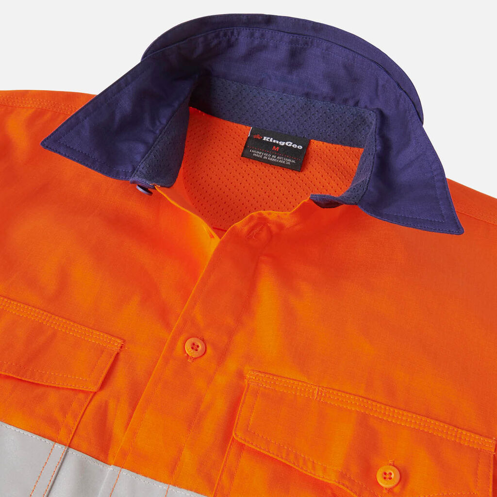Workcool 2 Hi-Vis Reflective Two Tone Long Sleeve Work Shirt