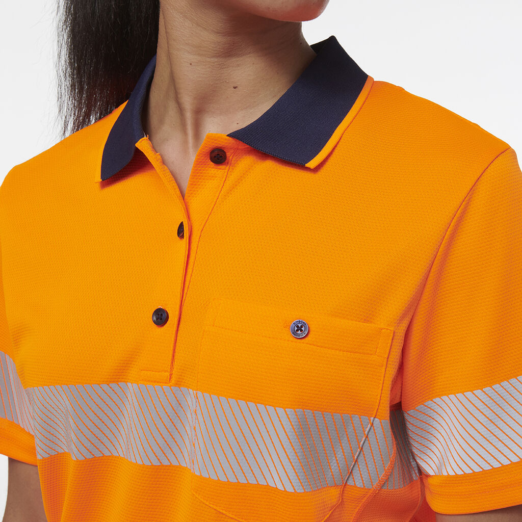 Womens Workcool Hyperfreeze Spliced Short Sleeve Polo with Segmented Tape