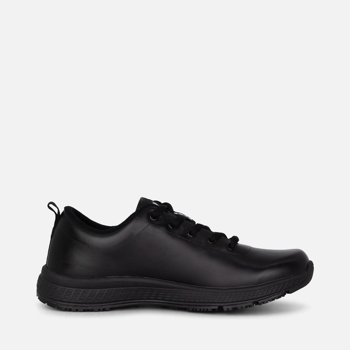 Women s Superlite Leather Lace Up Work Shoes Black