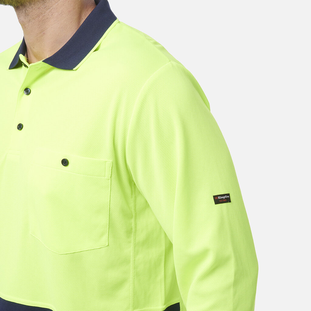 Workcool Hyperfreeze Hi-Vis Two Tone Long Sleeve Polo Shirt