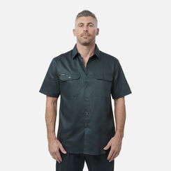 Originals Short Sleeve Open Front Cotton Drill Work Shirt