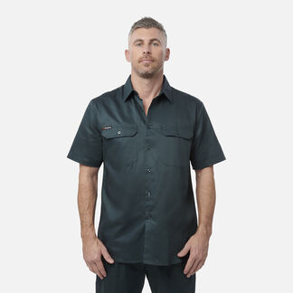 Originals Short Sleeve Open Front Cotton Drill Work Shirt