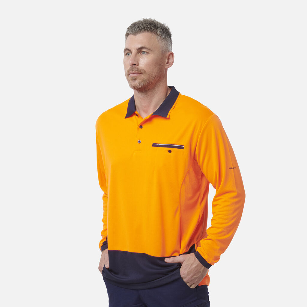 Workcool Hyperfreeze Hi-Vis Lightweight Long Sleeve Polo 