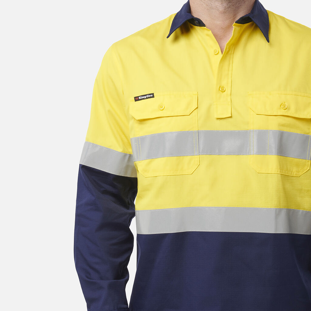 Workcool Vented Closed Front Spliced Shirt Taped Long Sleeve