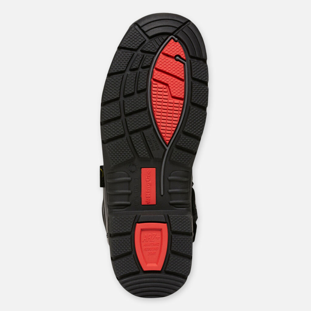 Phoenix Zip/Lace Safety Work Boots with Scuff Cap - Black