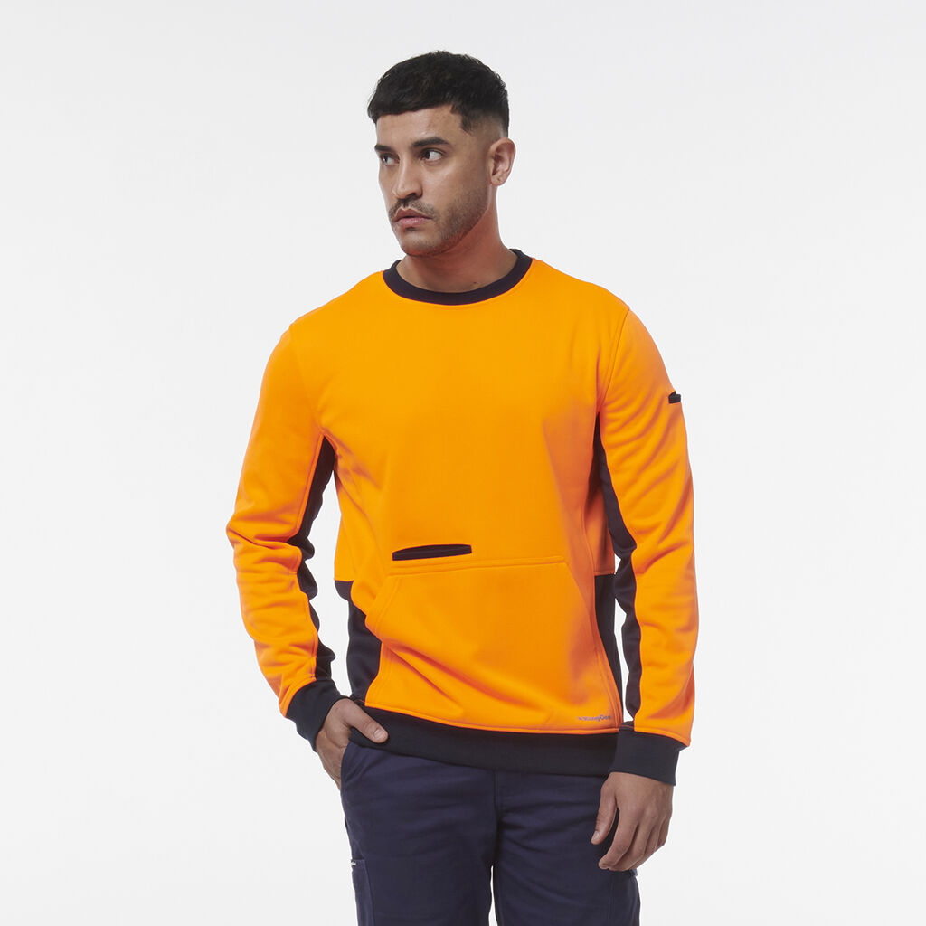 Hi Vis Spliced Crew Neck Fleece