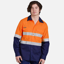 Workcool 2 Hi-Vis Reflective Two Tone Long Sleeve Work Shirt