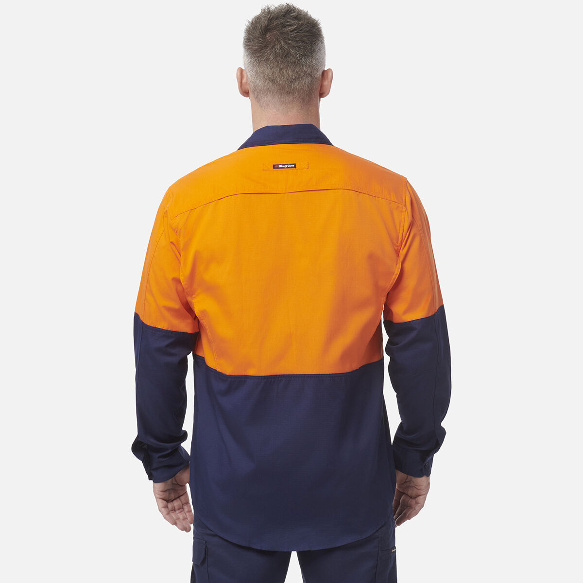 Workcool 2 Hi-Vis Two Tone Long Sleeve Drill Work Shirt
