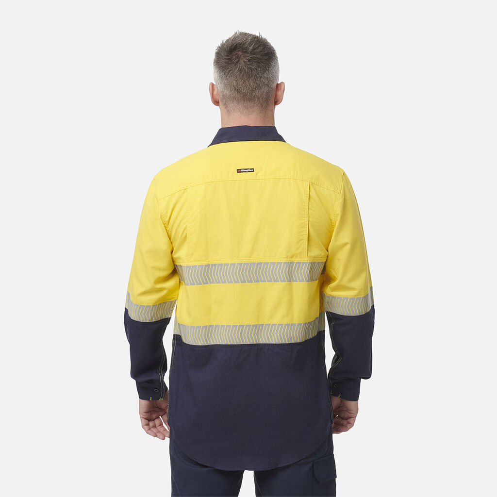 ShieldTec LENZING™ FR Hi Vis 2Tone Open Front Taped Shirt PPE1