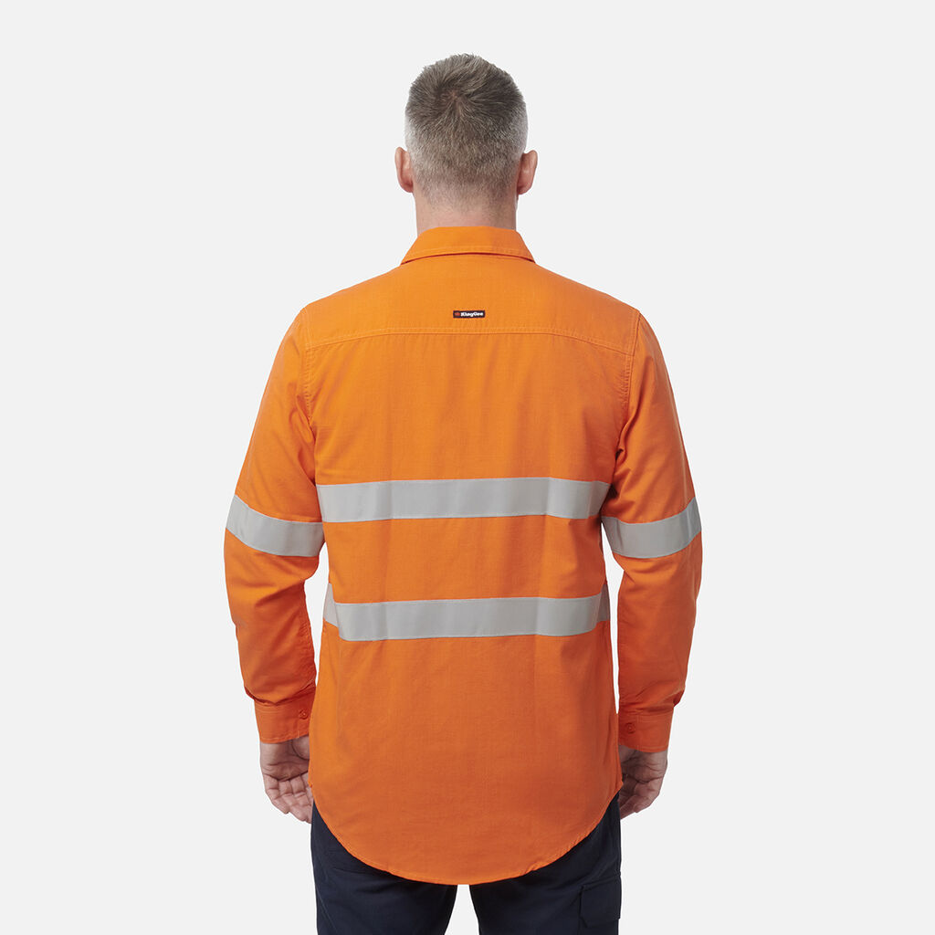 Shieldtec LENZING™ FR Hi-Vis Spliced Open Front Taped Shirt PPE2