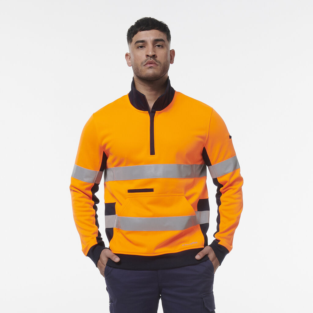 Reflective Spliced 1/4 Zip Fleece