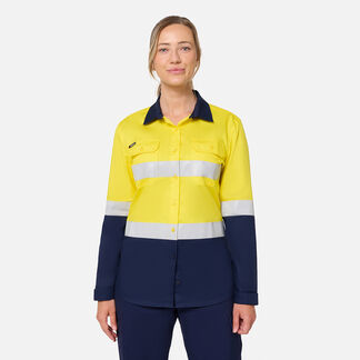 Women's Originals Spliced Hi Vis Vented Kevlar Gusset Taped Long Sleeve Shirt 