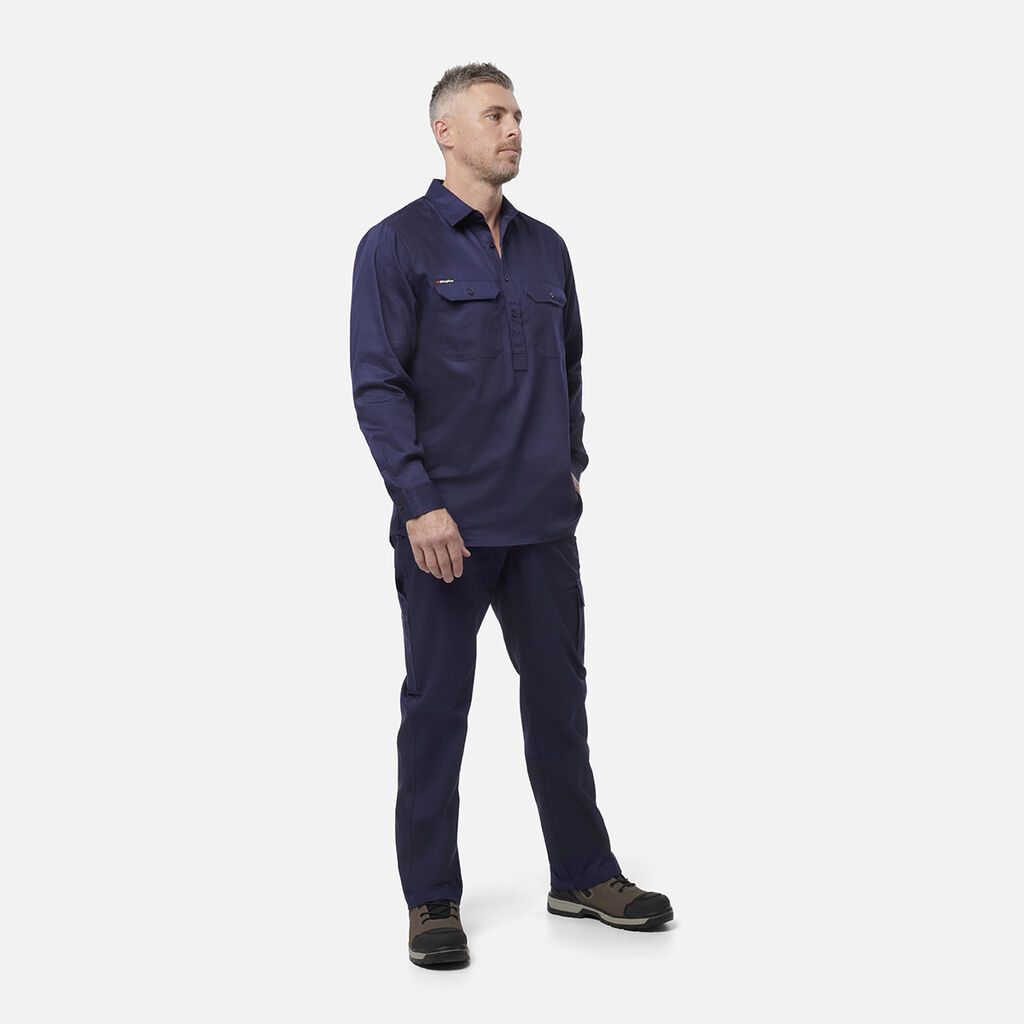 Originals Long Sleeve Closed Front Cotton Drill Work Shirt