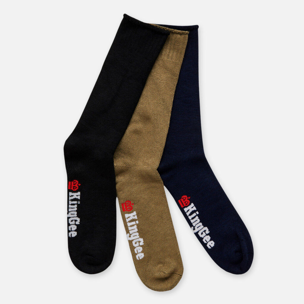 Men's Bamboo Crew Work Socks - Mixed 3 Pack