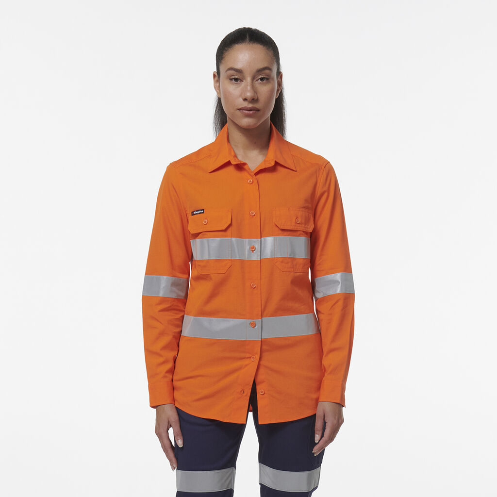 Womens Workcool Vented Reflective Shirt | KingGee Australia