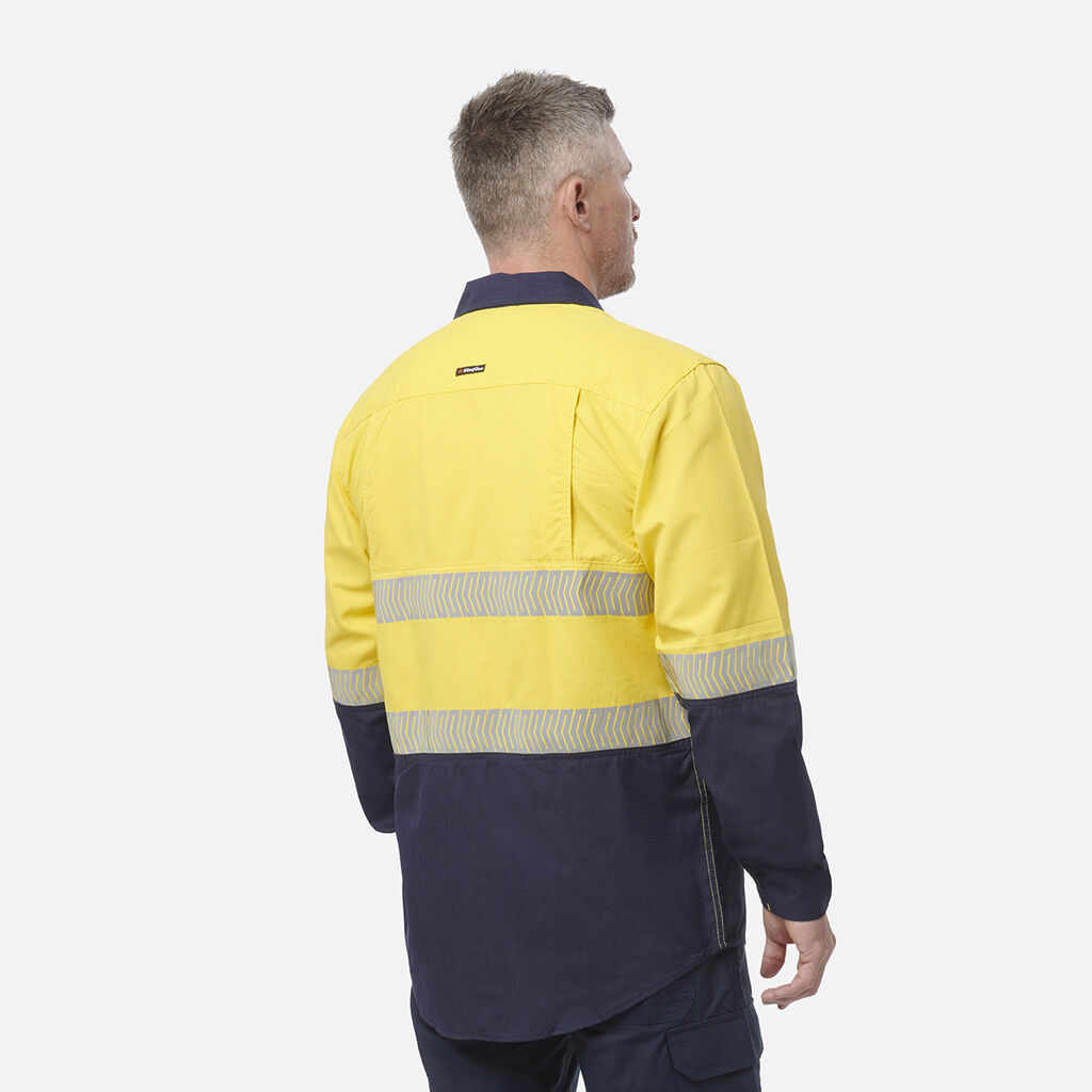 ShieldTec LENZING™ FR Hi Vis 2Tone Open Front Taped Shirt PPE1