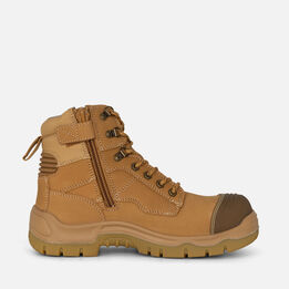 Phoenix Zip/Lace Composite Safety Work Boots 6" - Wheat