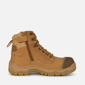 Phoenix Zip/Lace Composite Safety Work Boots 6" - Wheat