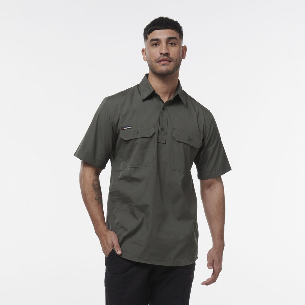 Workcool Vented Closed Front Shirt Short Sleeve | KingGee Australia