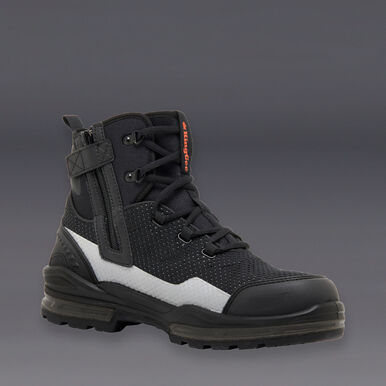 Pro Cool Hi-Vis Mesh Composite Toe Safety Work Boots - Black