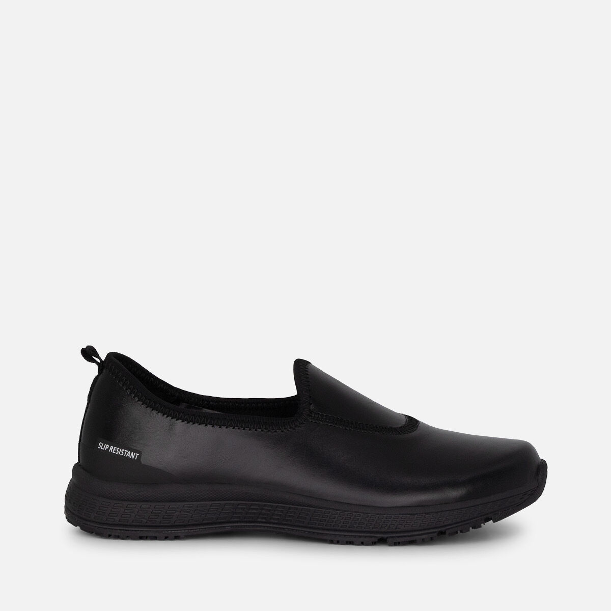 Women s Superlite Leather Slip On Work Shoes Black KingGee Australia
