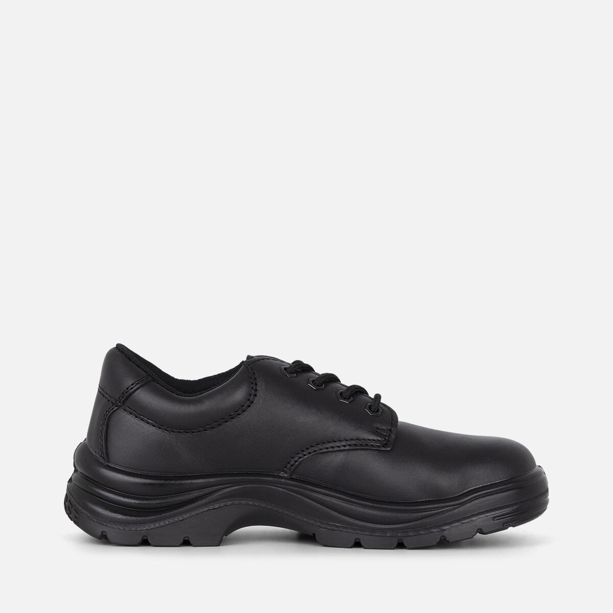 Wentworth Slip Resistant Lace Up Safety Work Shoes Black KingGee Australia