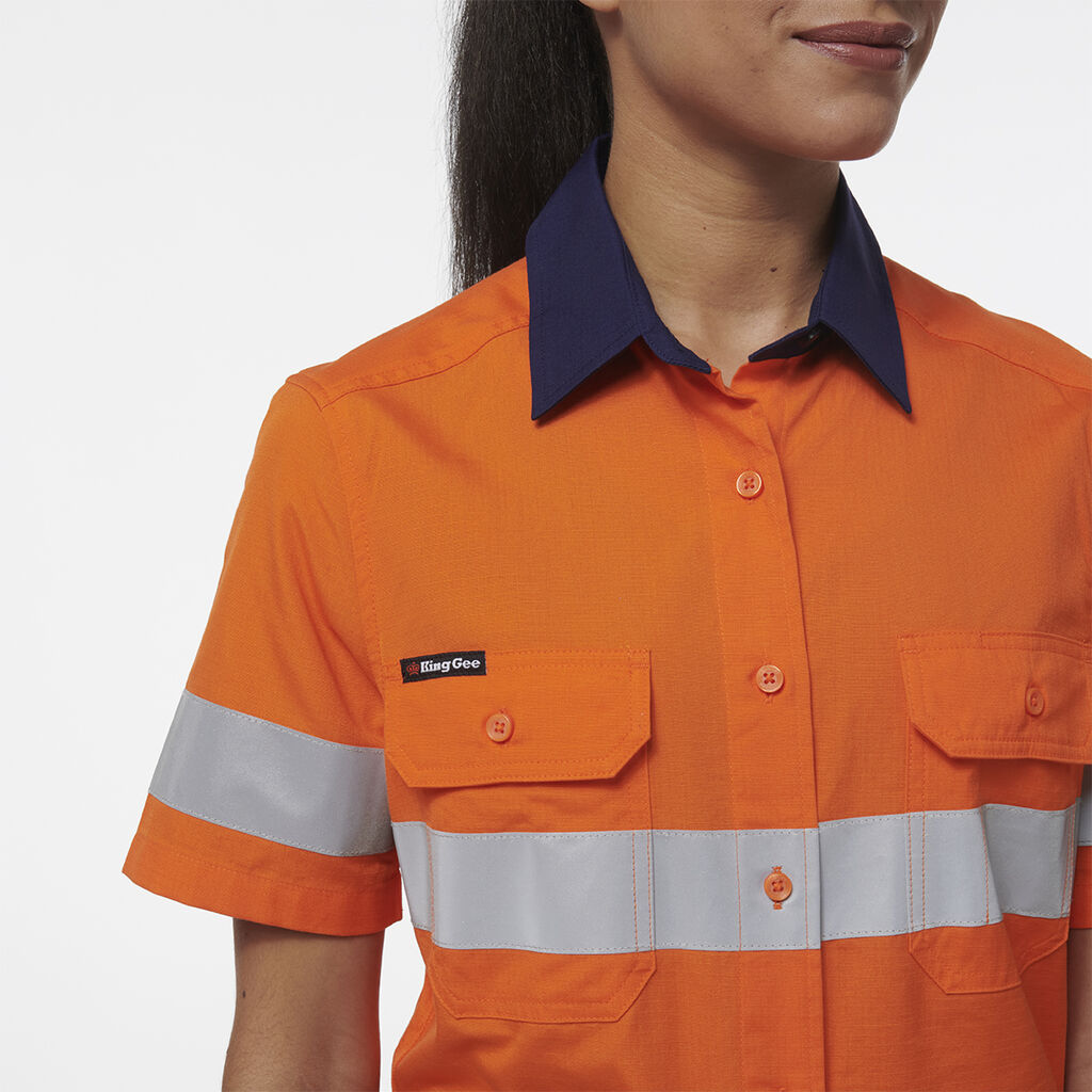 Womens Workcool Vented Reflective Short Sleeve Shirt