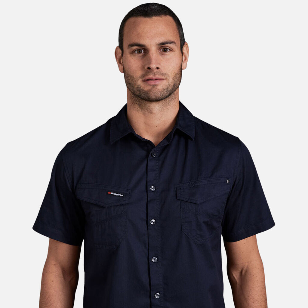 Tradies Lightweight Cotton Drill Short Sleeve Work Shirt