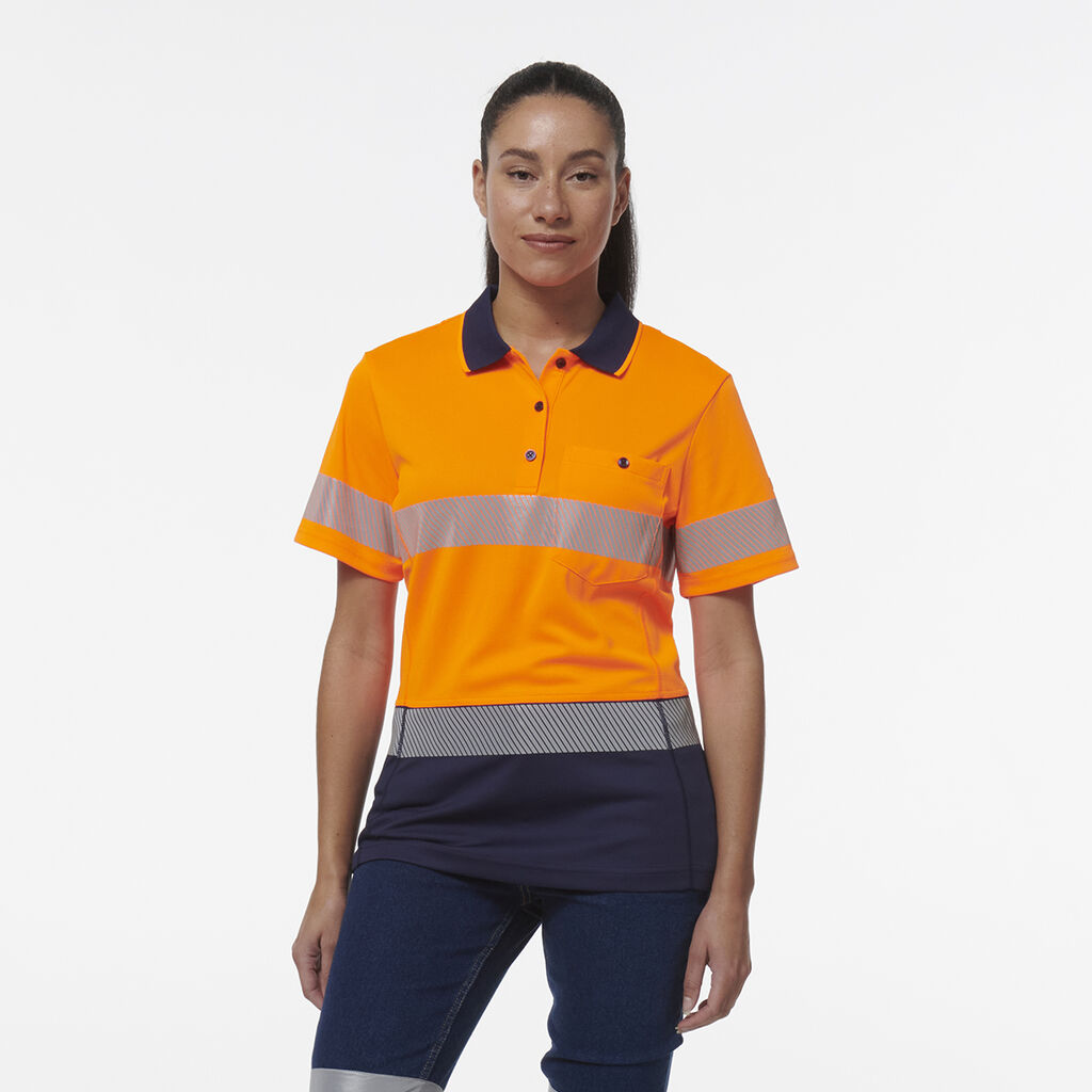 Womens Workcool Hyperfreeze Spliced Short Sleeve Polo with Segmented Tape