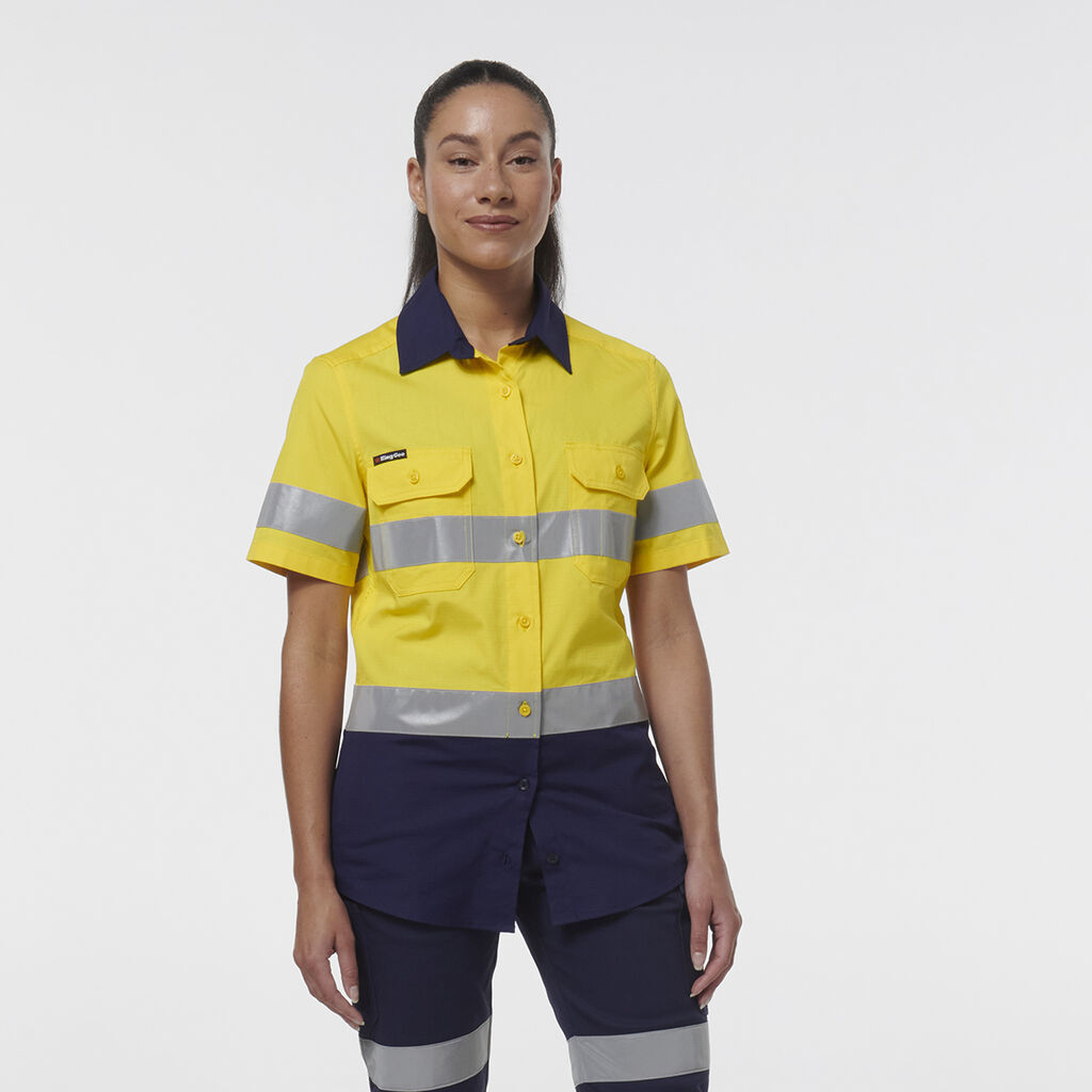 Womens Workcool Vented Reflective Short Sleeve Shirt