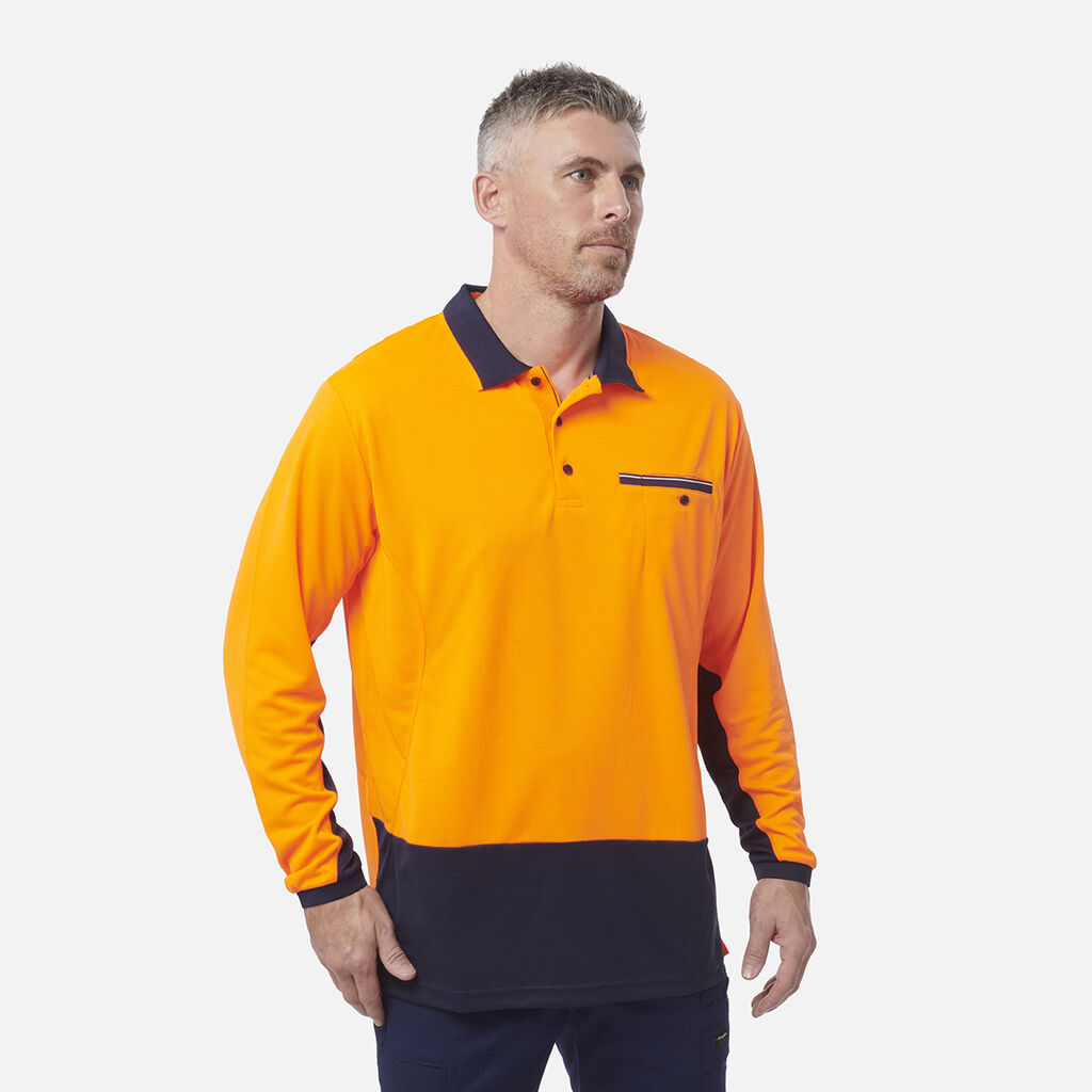 Workcool Hyperfreeze Hi-Vis Lightweight Long Sleeve Polo 